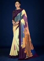 Crepe Multi Colour Casual Wear Printed Saree